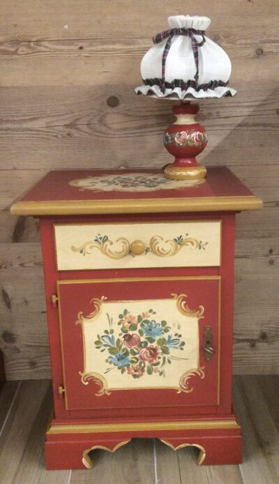Wooden Table lamp decorated