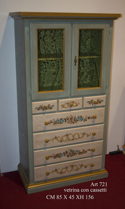 Glass cupboard 2 doors & 7 drawers